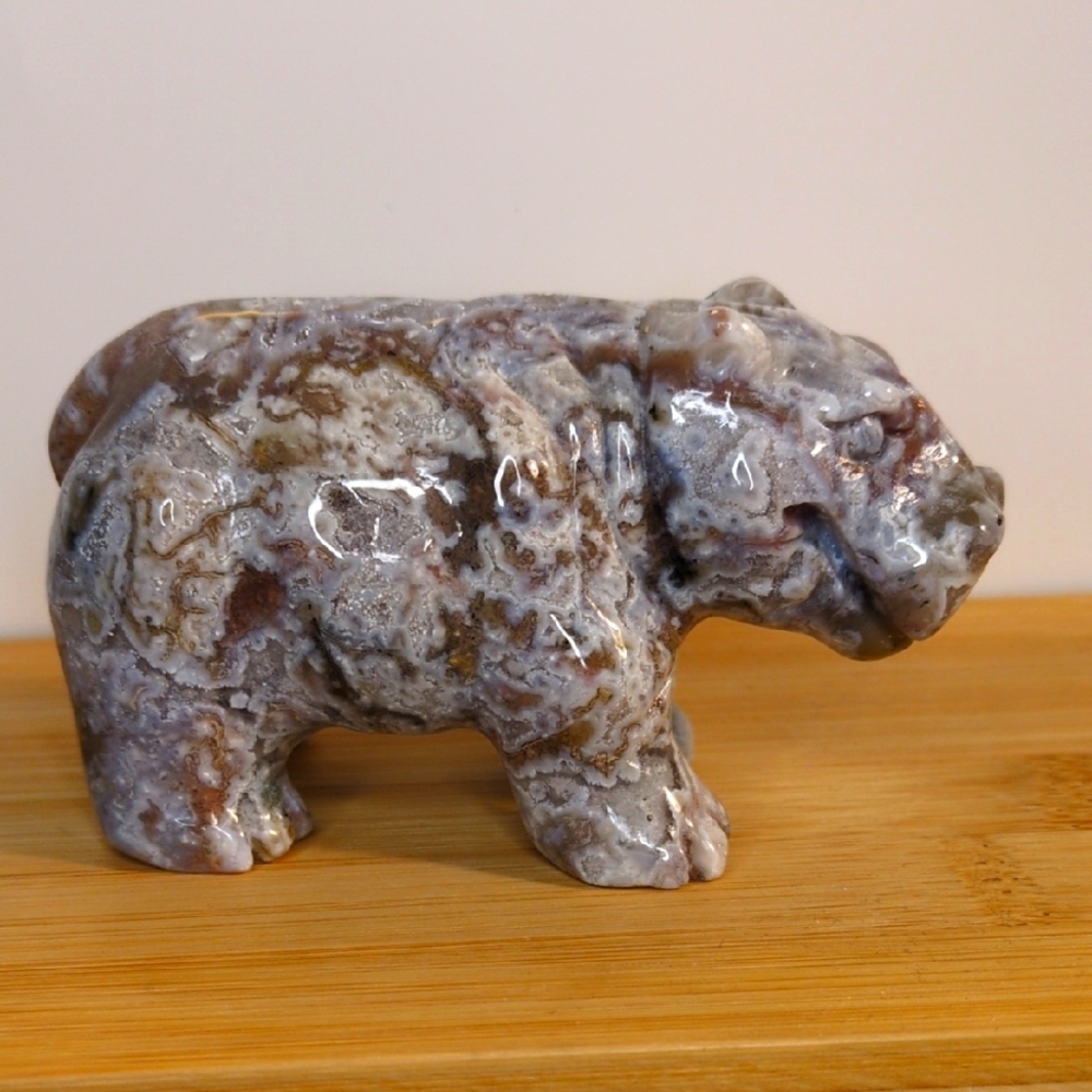 Ocean Jasper House Hippo Carving